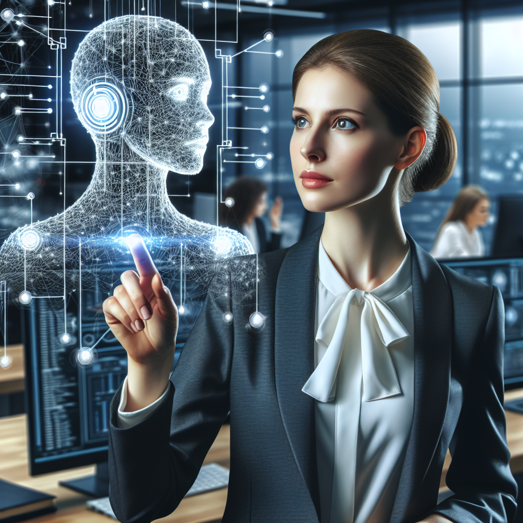 artificial intelligence to help a woman be a business executive